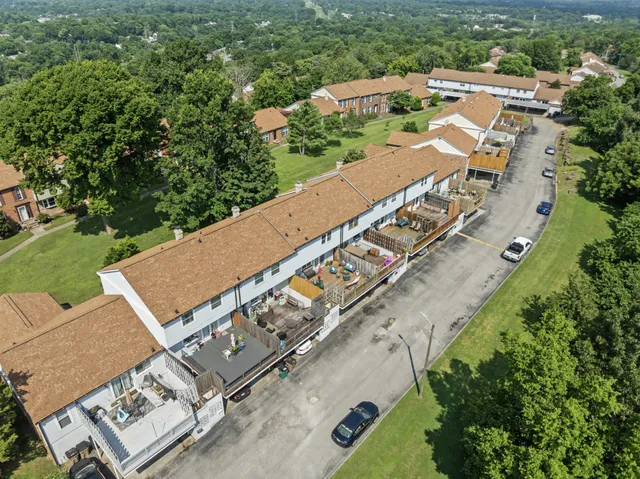 an aerial view of a city