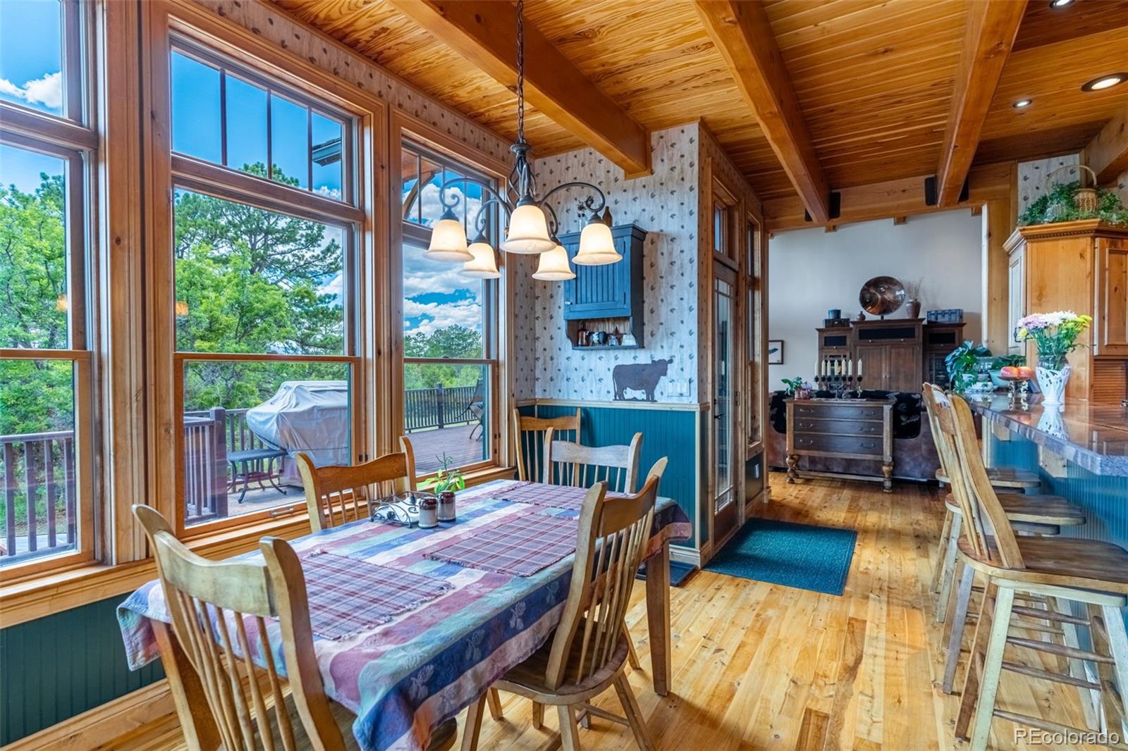 157 Cap Rock Road Canon City, CO 81212 - Photo 20 of 50 a view of a dining room with furniture window and outside view