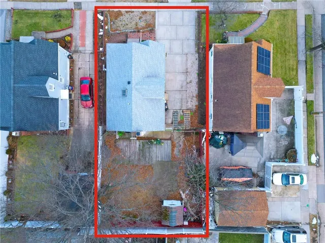 a bird view of a house