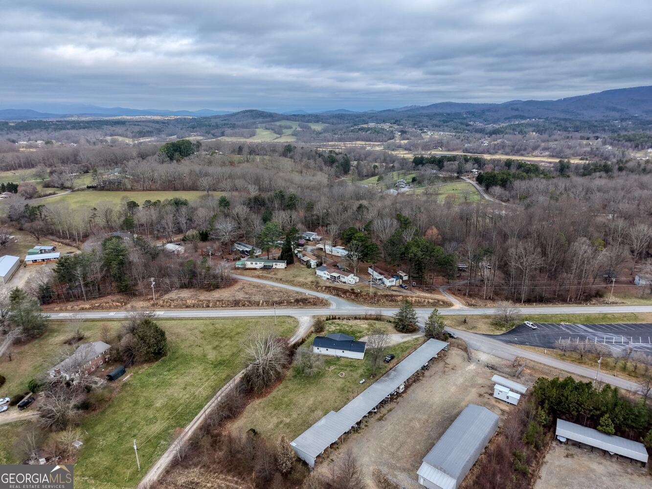 16 Antioch Church Road Blairsville, GA 30512 - Photo 34 of 36 an aerial view of a house with a yard