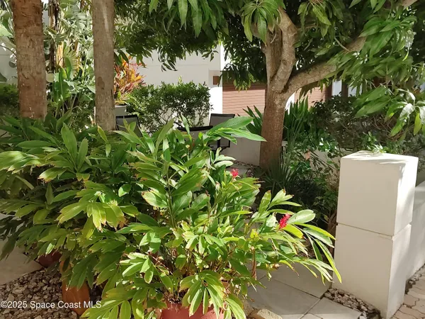 a view of a entryway with flower pots