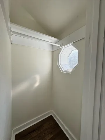 a bathroom with a window