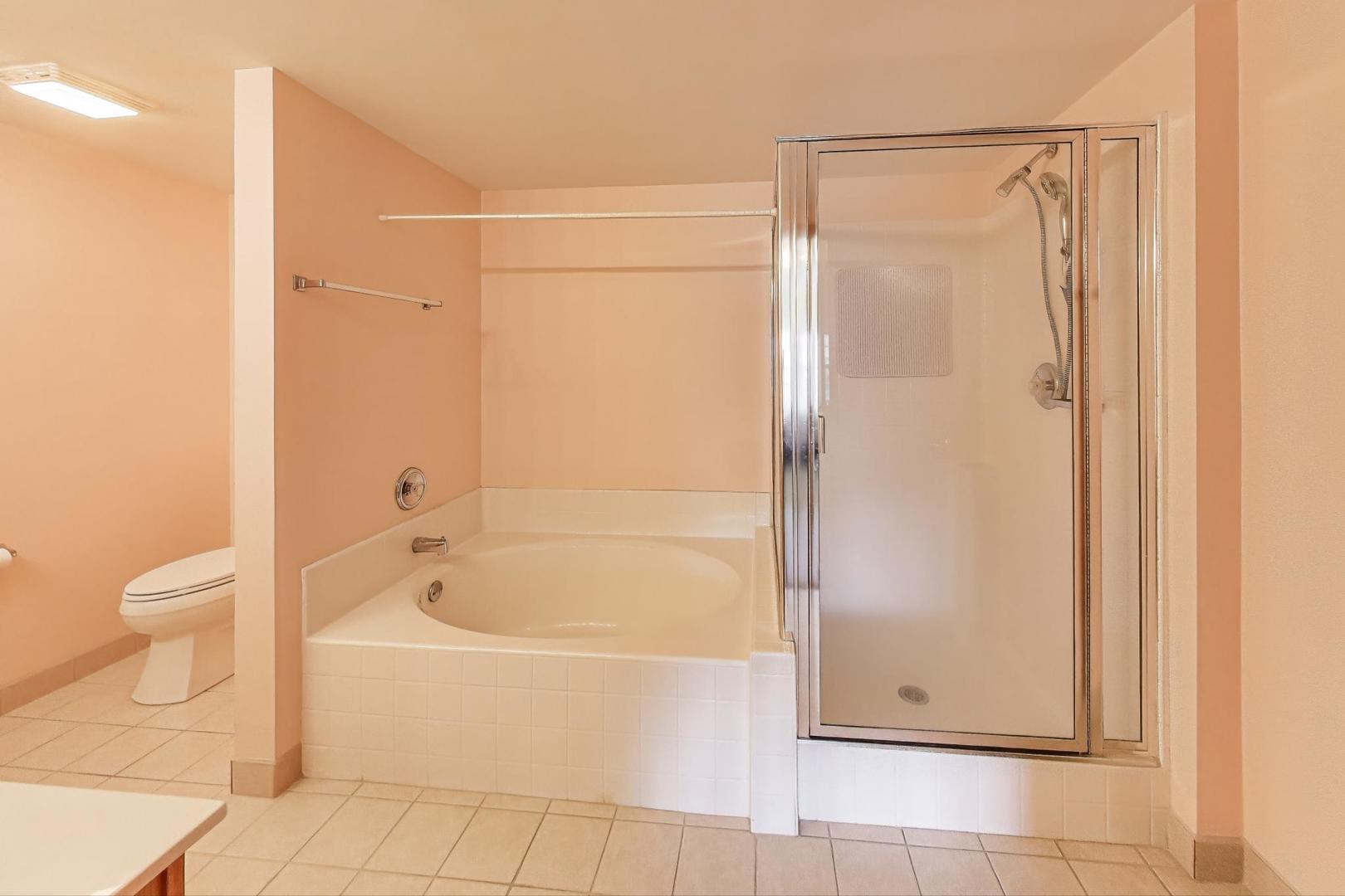 1200 South Prospect Avenue, Unit 108 Elmhurst, IL 60126 - Photo 16 of 19 a bathroom with a granite countertop bathtub shower and toilet