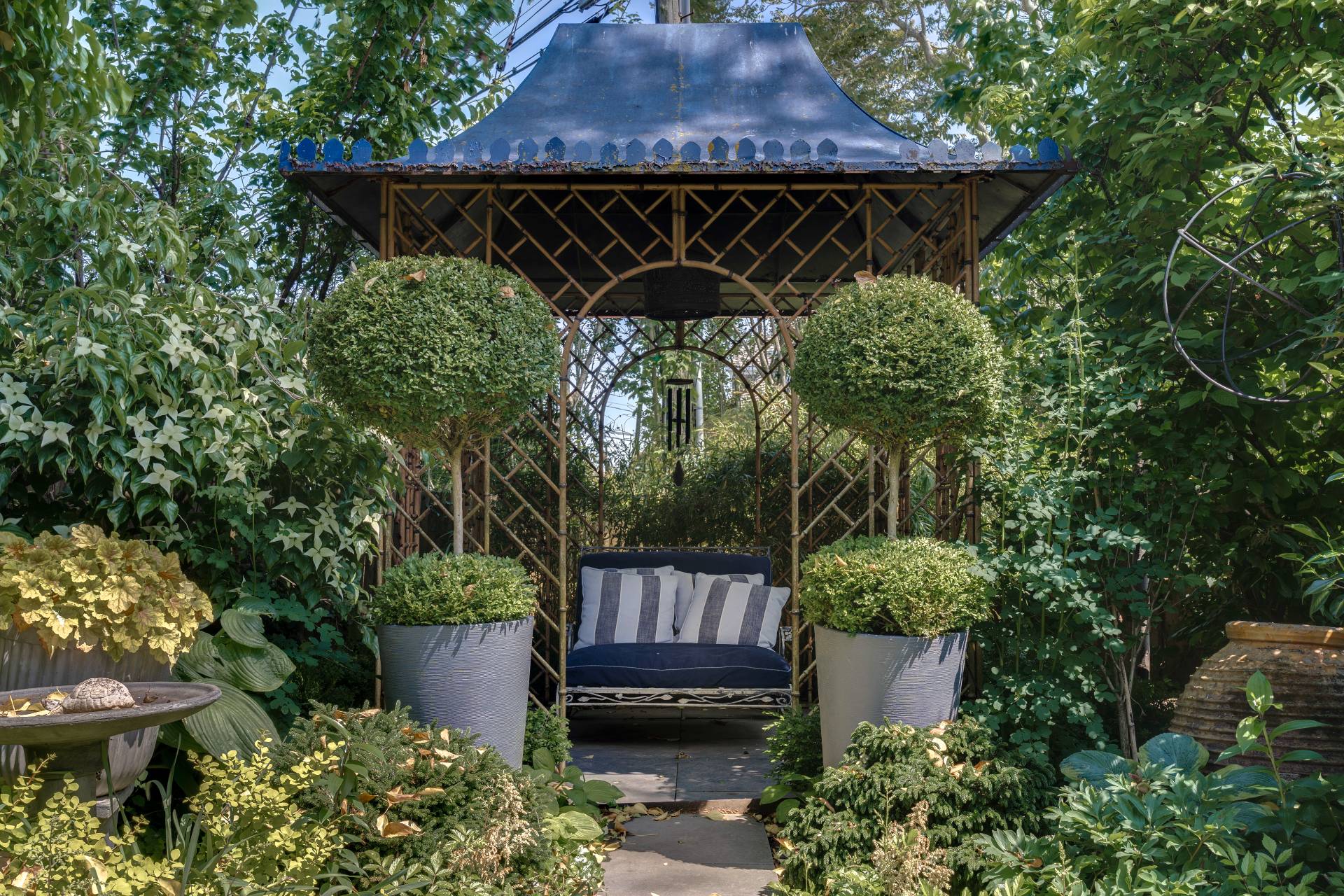 12 Huntington Lane Water Mill, NY 11976 - Photo 18 of 50 a view of a backyard with plants and outdoor seating