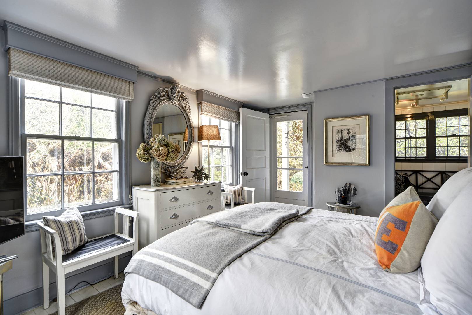 12 Huntington Lane Water Mill, NY 11976 - Photo 31 of 50 a bedroom with bed and a large window