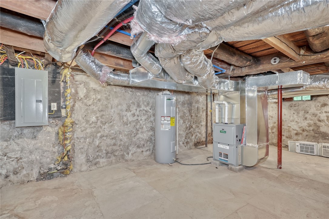 5422 Lincoln Road Walworth, NY 14519 - Photo 36 of 49 Stone Basement with new staircase and concrete flo