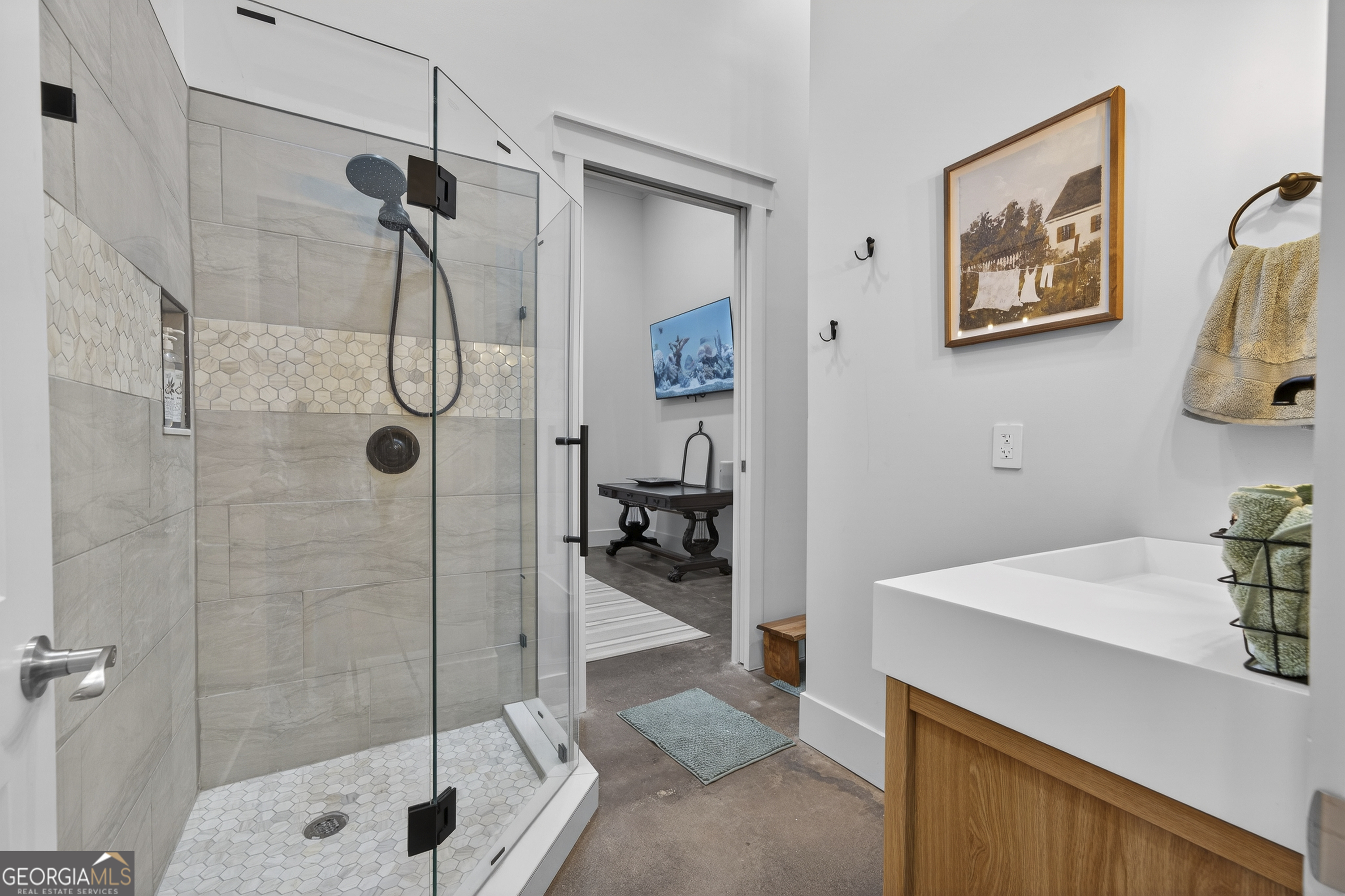 1570 Eley Road White Plains, GA 30678 - Photo 14 of 43 a bathroom with a shower