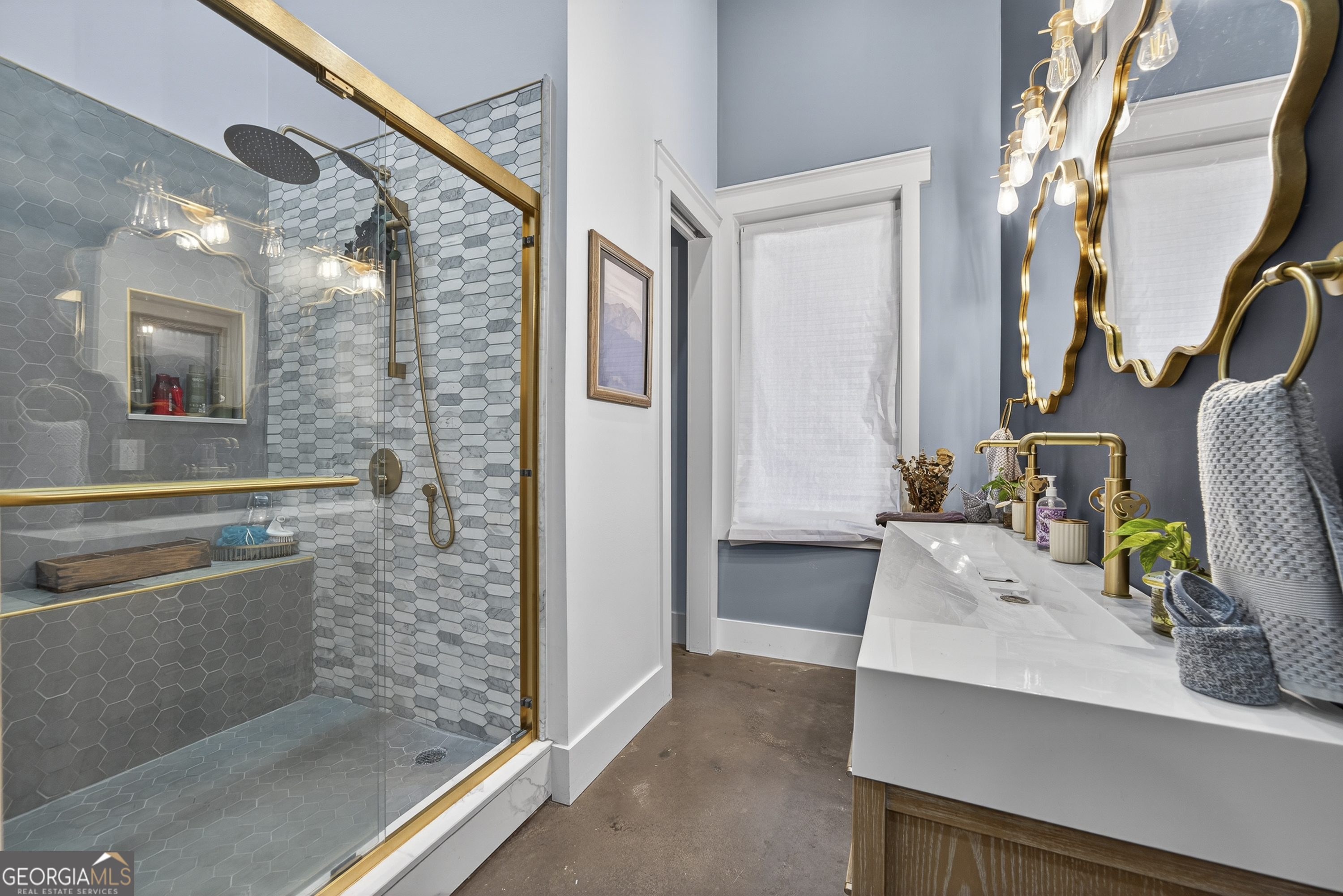 1570 Eley Road White Plains, GA 30678 - Photo 38 of 43 a bathroom with a sink and a mirror