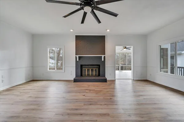 wooden floor in an empty room