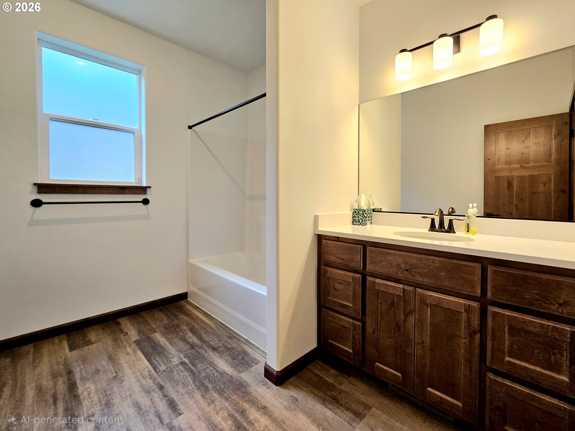 98205 Sunforest Court Brookings, OR 97415 - Photo 29 of 45 a bathroom with a sink and a mirror