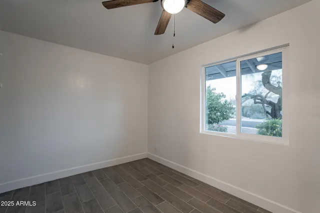 an empty room with a window