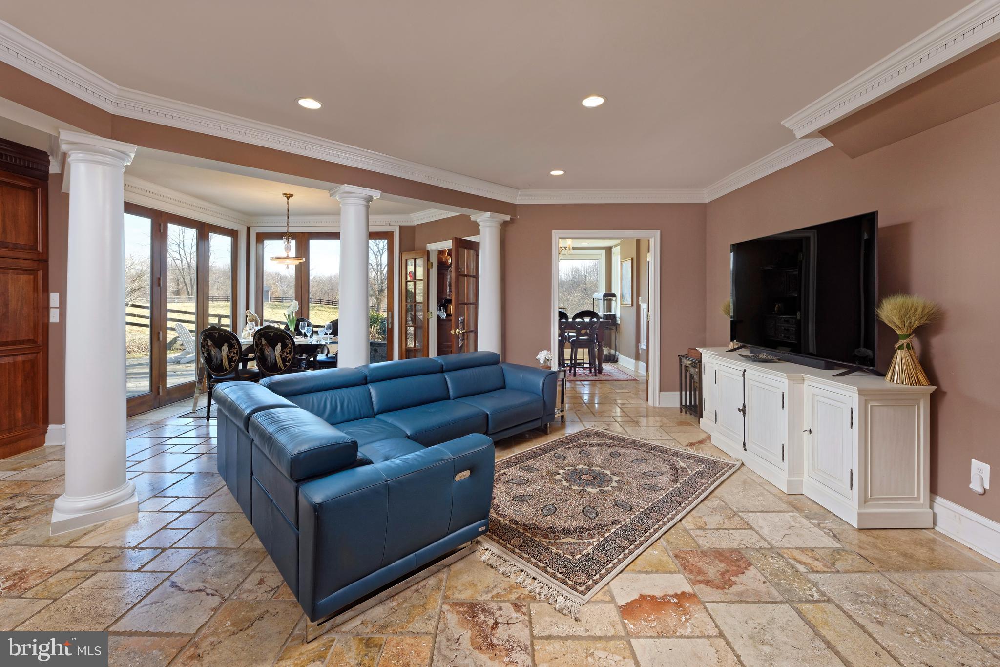 5299 Keyser Road Hume, VA 22639 - Photo 17 of 64 Family Rm has heated travertine floors w/kitchen
