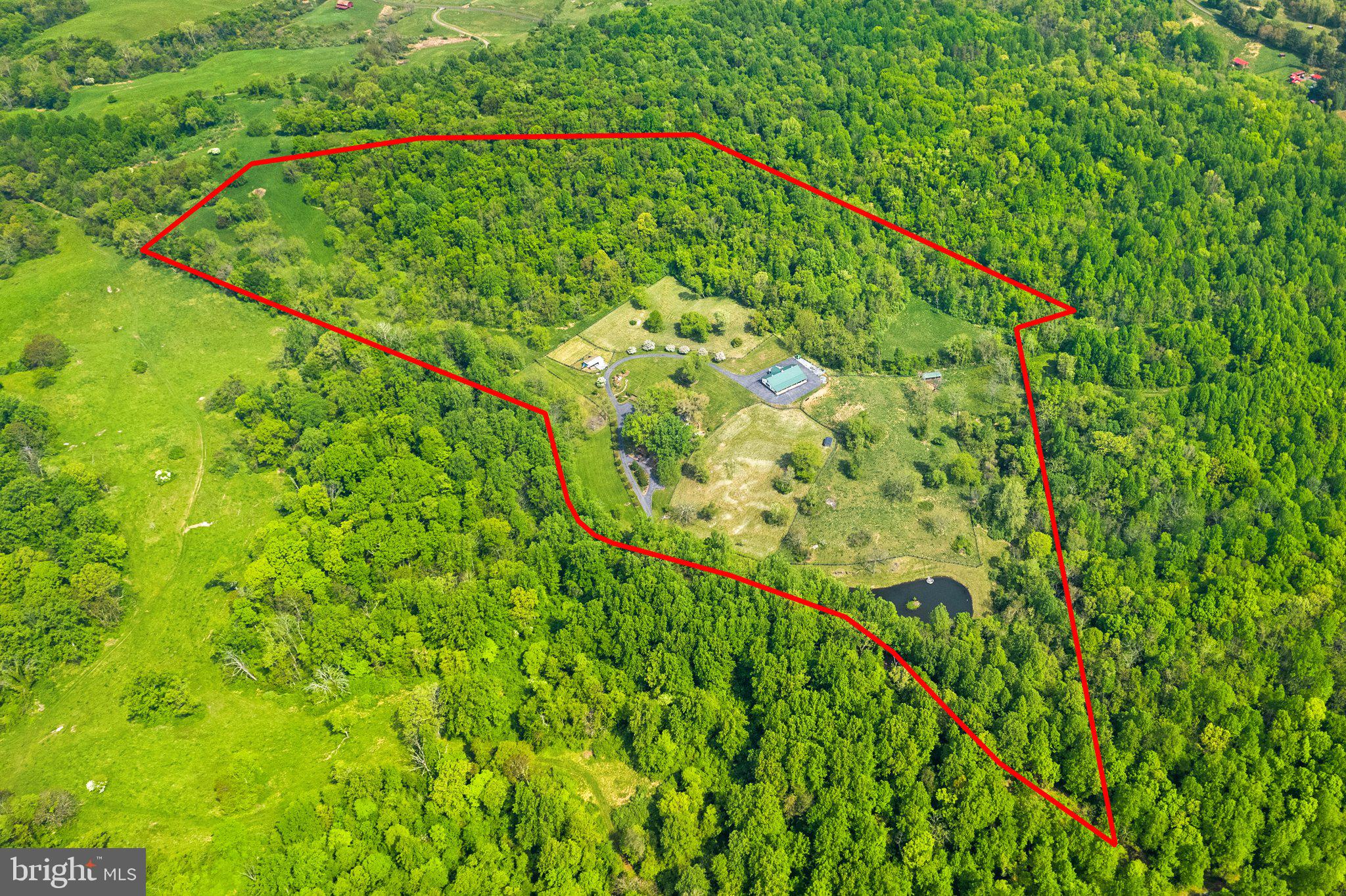 5299 Keyser Road Hume, VA 22639 - Photo 4 of 64 Aerial map showing the 54+ acre farm