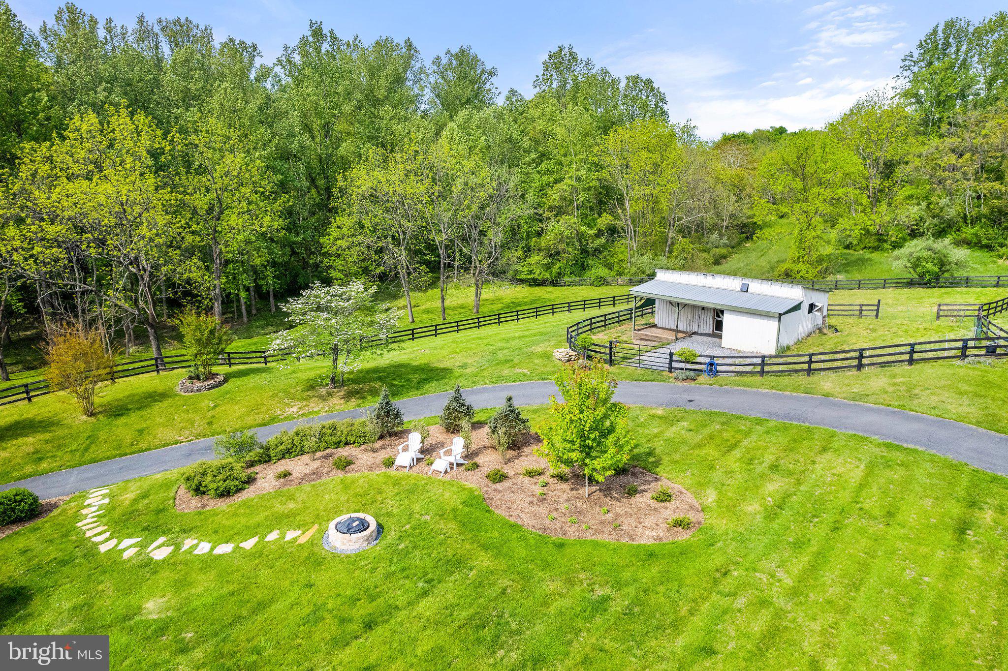5299 Keyser Road Hume, VA 22639 - Photo 57 of 64 New brick fire pit with stone walkway