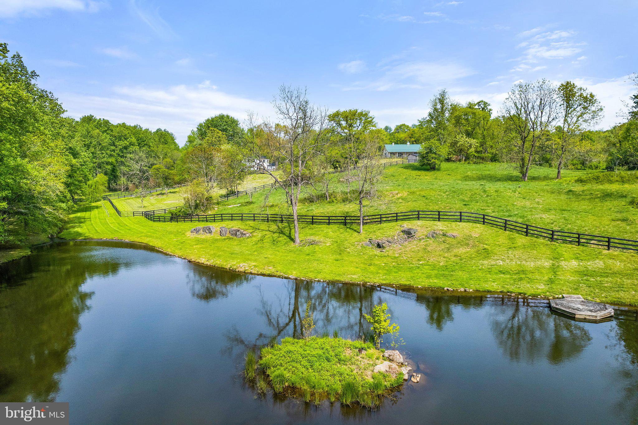 5299 Keyser Road Hume, VA 22639 - Photo 58 of 64 Large spring fed pond with an island