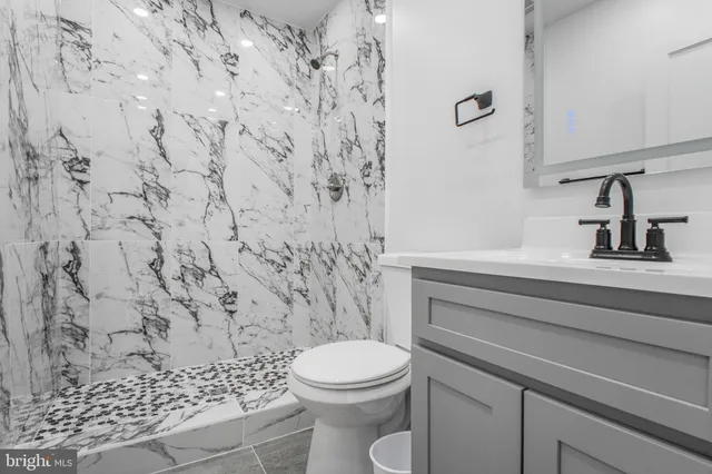 a bathroom with a toilet and a sink