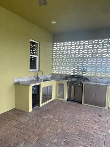 a view of a lake from a yard