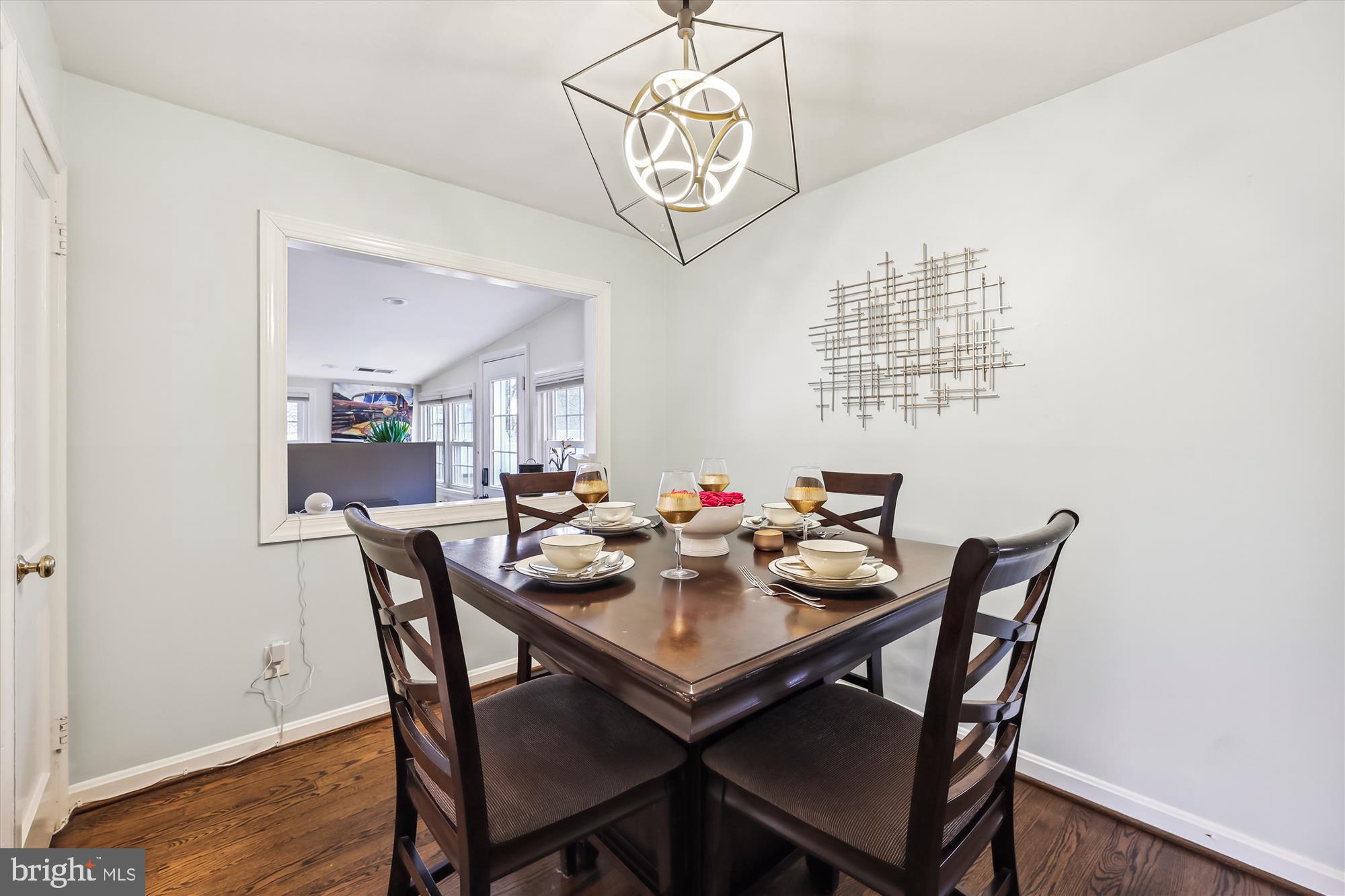 1611 Baltimore Road Alexandria, VA 22308 - Photo 5 of 49 Dining Rm - Gorgeous Gathering - Updated Lighting