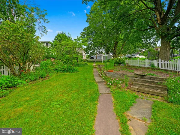 a view of a backyard with a garden