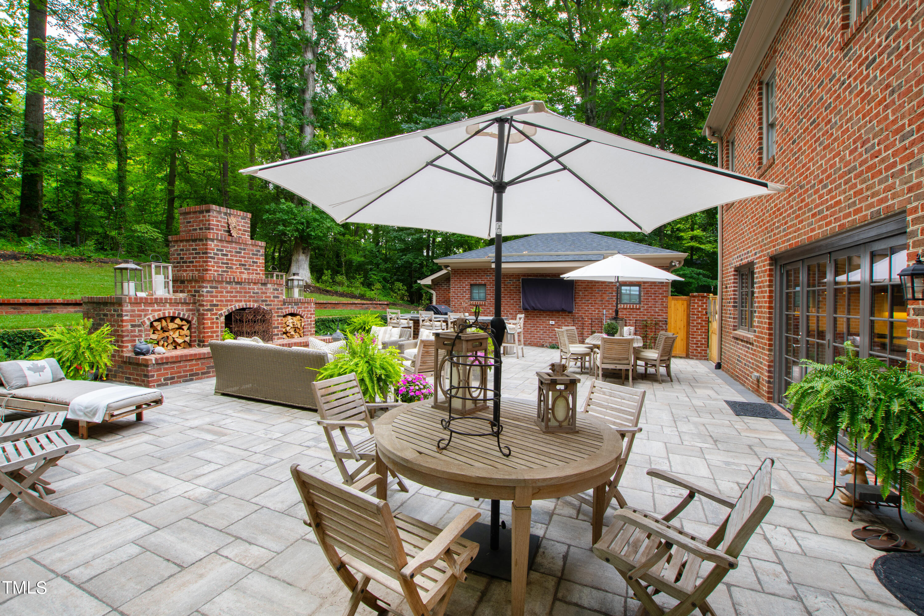 612 Marlowe Road Raleigh, NC 27609 - Photo 16 of 60 a view of backyard of house with seating space