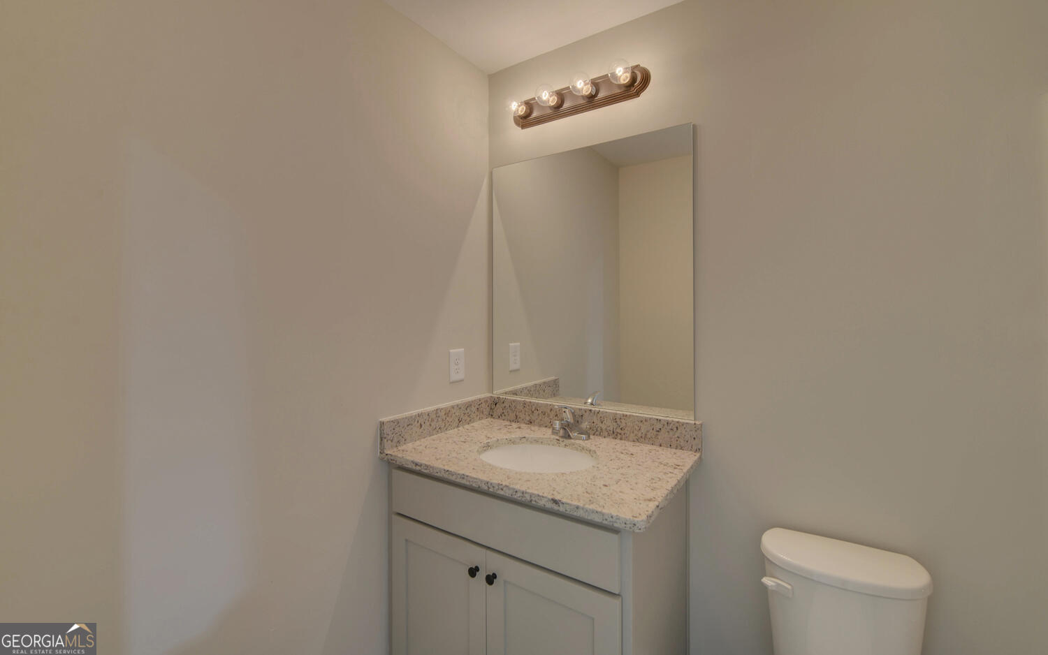 2994 Cannon Bridge Road Demorest, GA 30535 - Photo 21 of 36 a bathroom with a granite countertop sink a toilet and mirror
