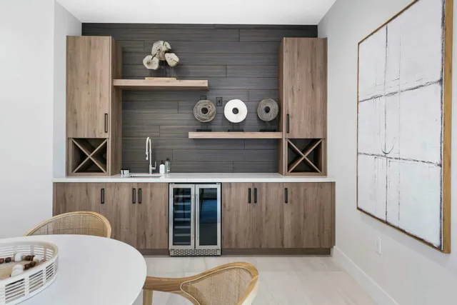 a view of kitchen island with furniture
