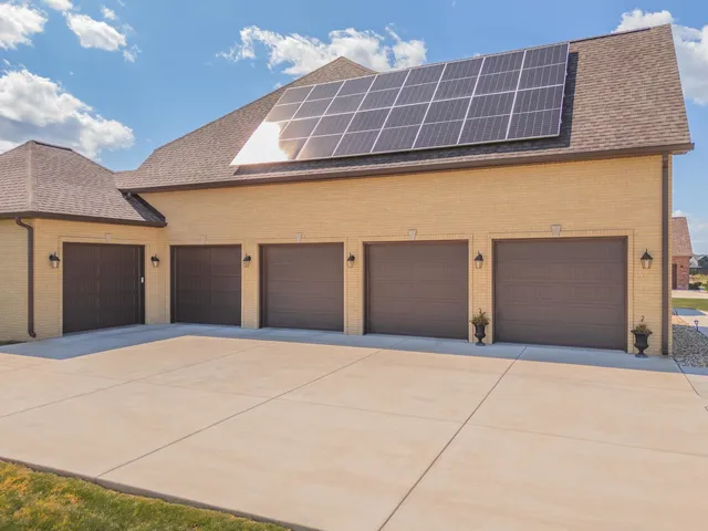 a front view of a building