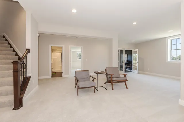 an empty room with an entryway