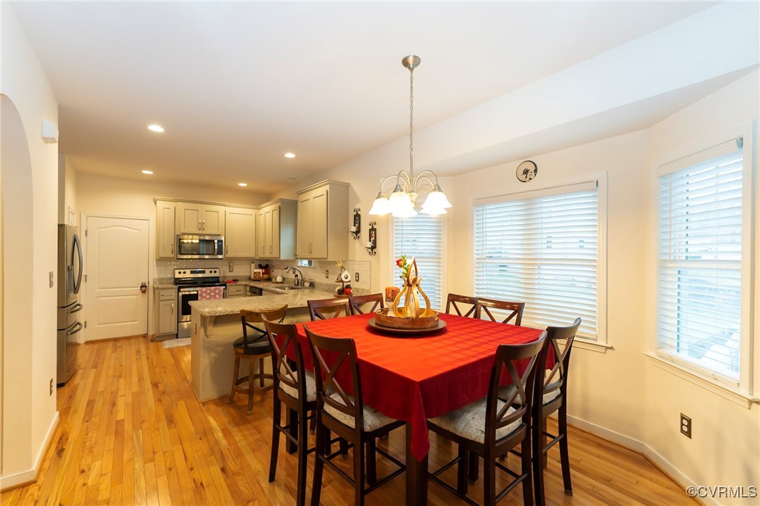 3206 Rimswell Court Midlothian, VA 23112 - Photo 7 of 38 Dining area with a notable chandelier, a wealth of