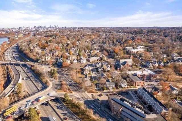 an aerial view of multiple house