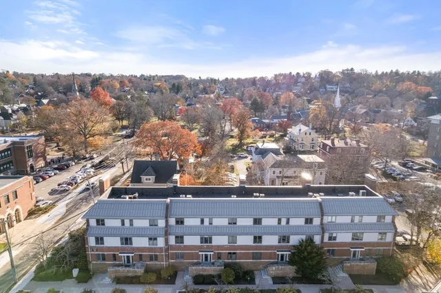 a view of a city with tall buildings