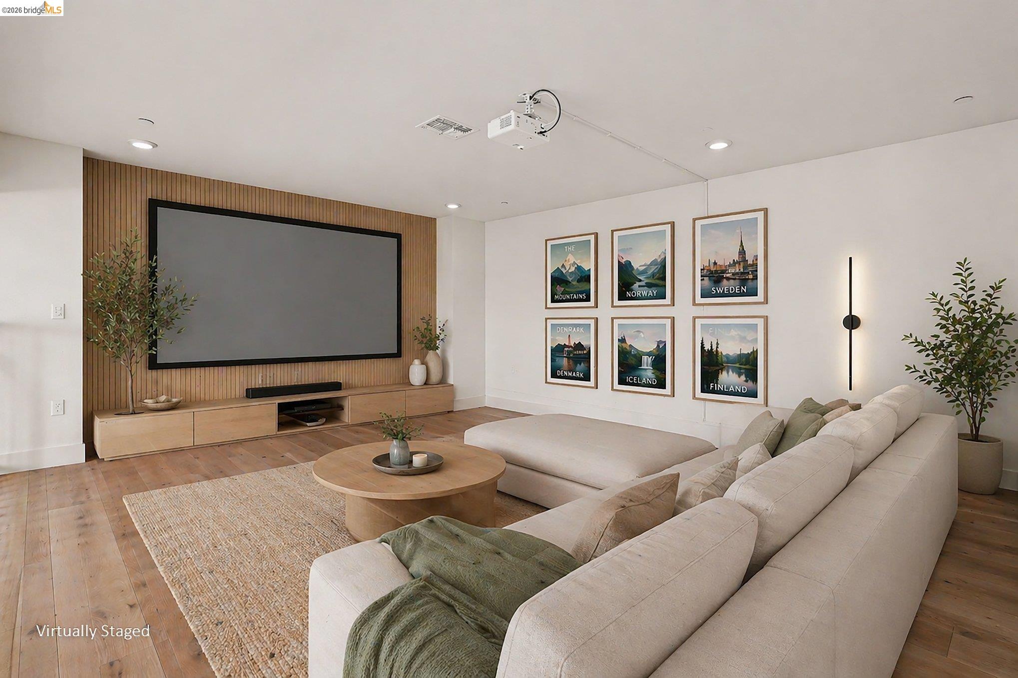 18210 Argento Loop San Ramon, CA 94583 - Photo 26 of 43 Dedicated media room featuring a large projection screen and a wall-mounted projector