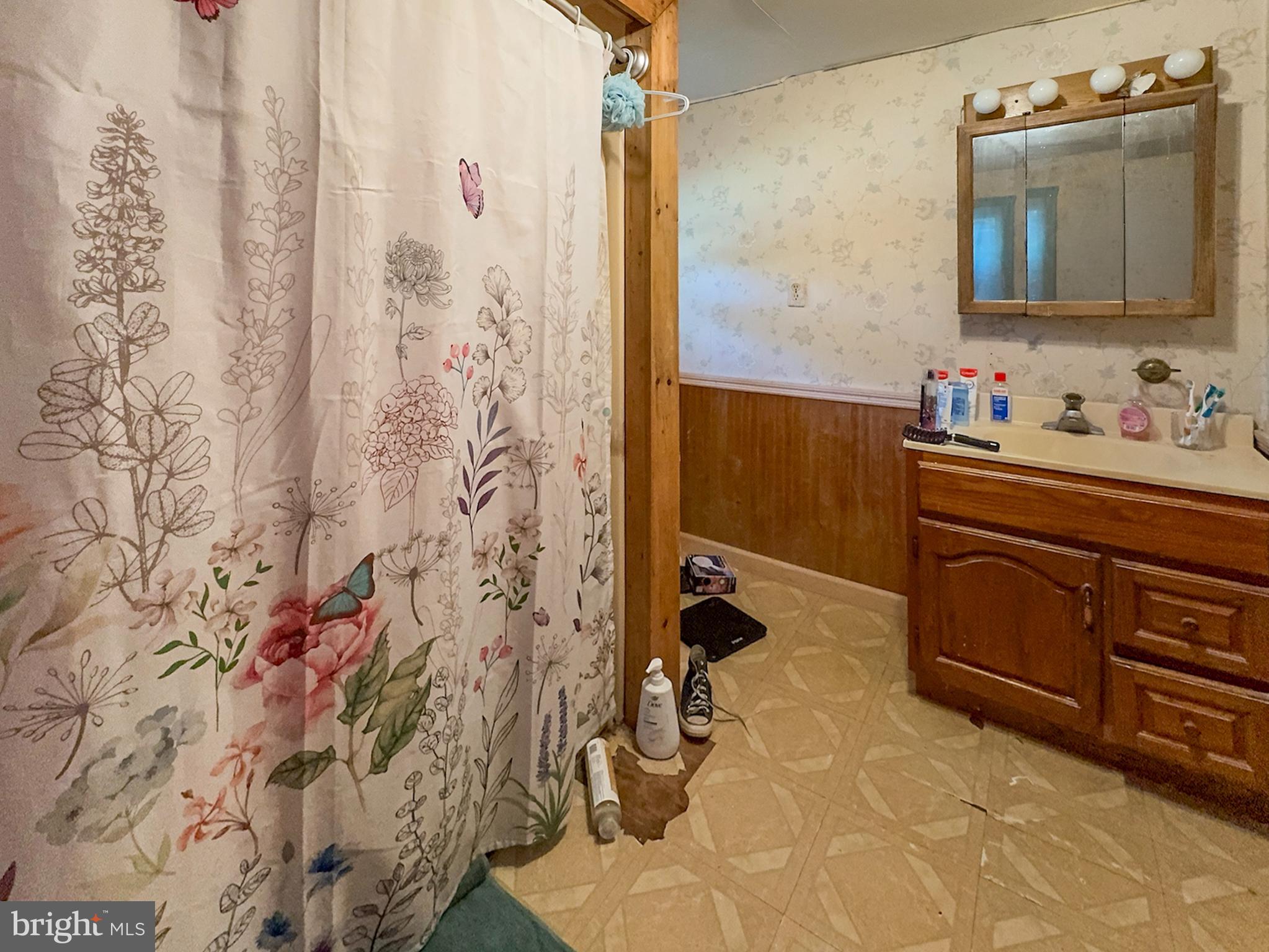 619 Main Street Leesburg, NJ 08327 - Photo 13 of 23 a bathroom with a sink and a mirror