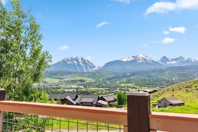 a view of a city from a balcony