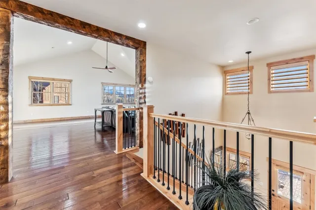 a view of livingroom with furniture and wooden floor