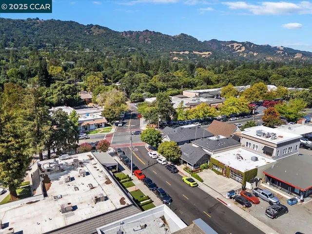 an aerial view of a city