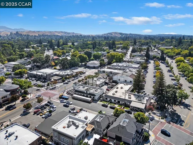 an aerial view of a city