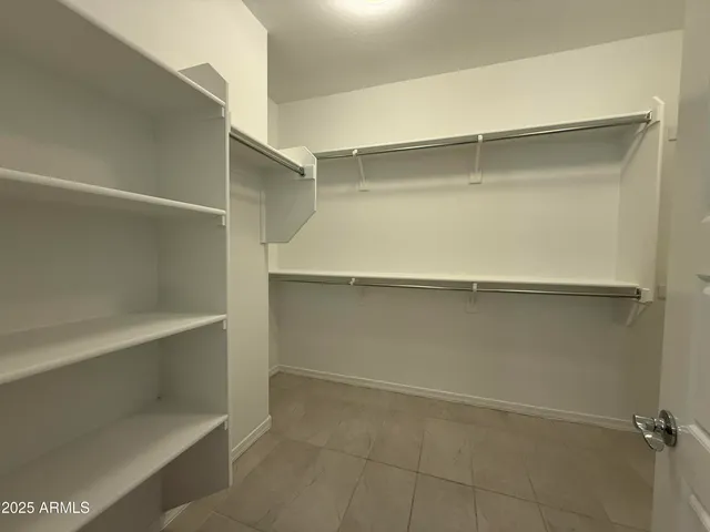 a room with a closet