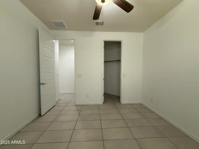 en empty room with closet