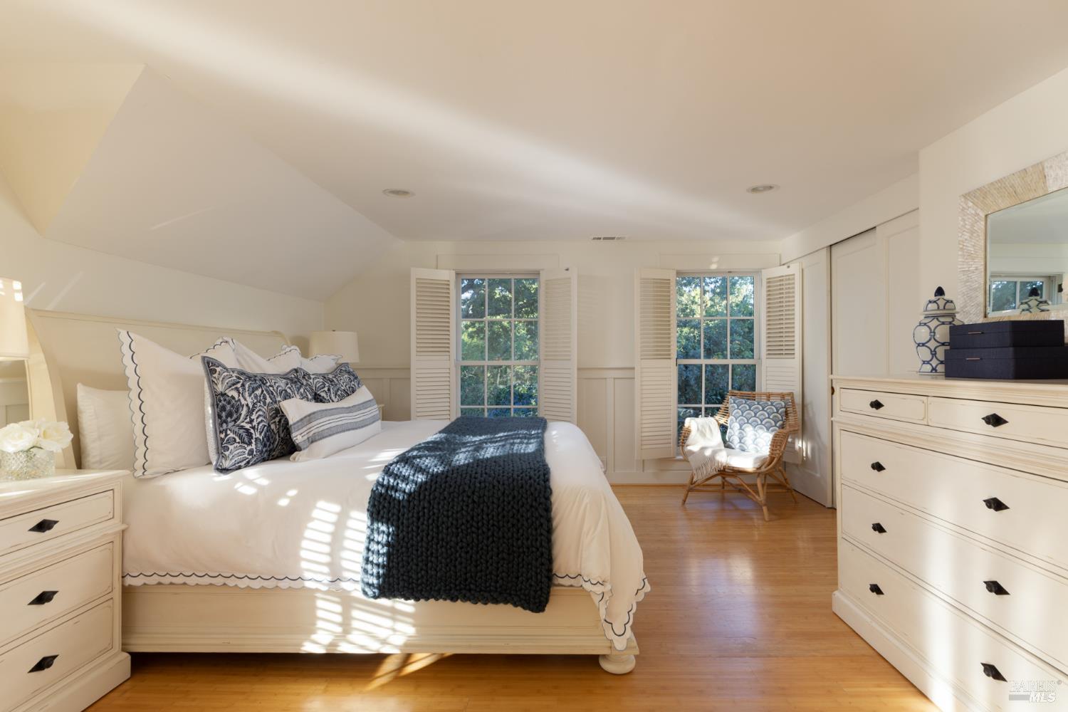 1410 Adams Street St. Helena, CA 94574 - Photo 20 of 46 a bedroom with a bed and large window