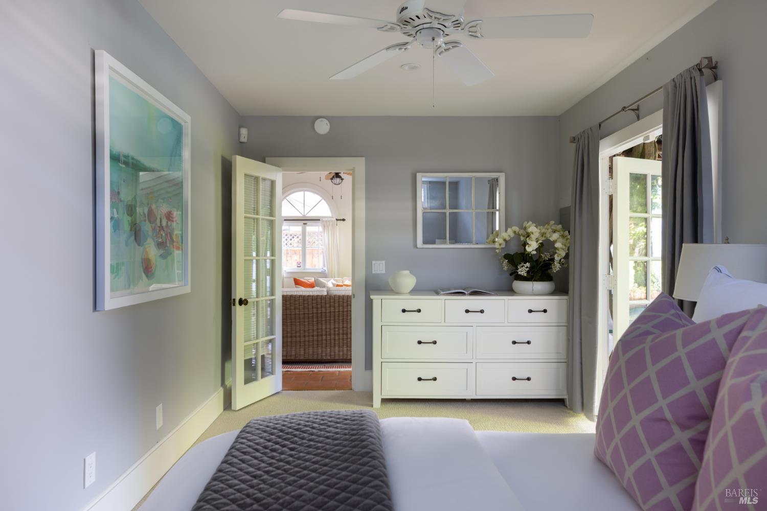 1410 Adams Street St. Helena, CA 94574 - Photo 38 of 46 a bedroom with a bed and a window
