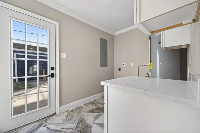 a room with a bed and a window