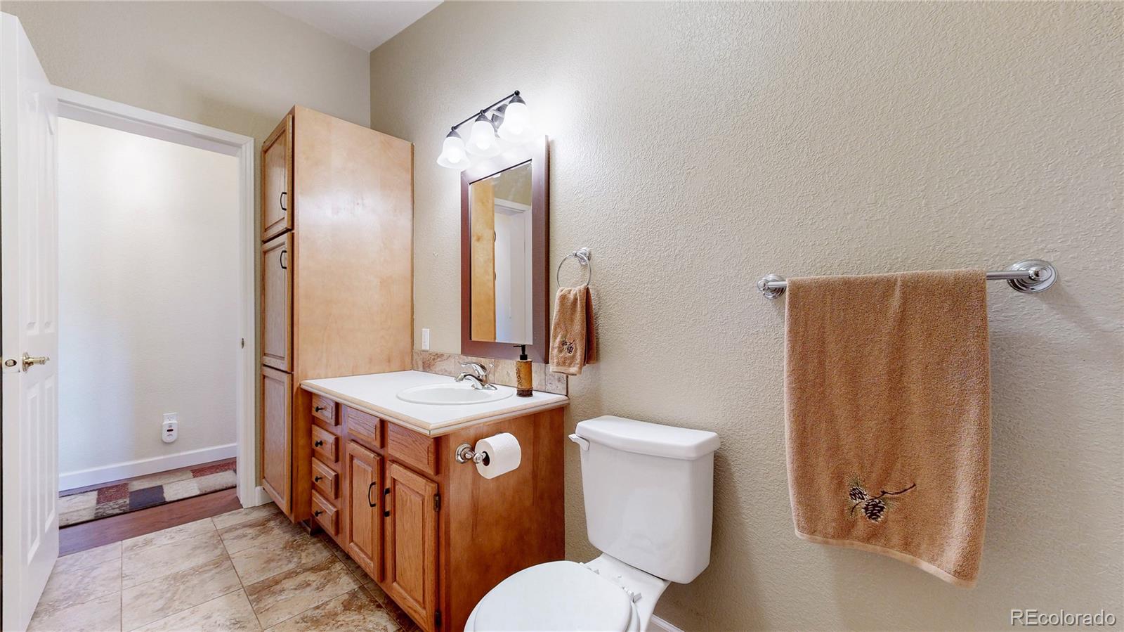 53 O'Brien Road Bailey, CO 80421 - Photo 21 of 49 a bathroom with a sink a toilet and shower
