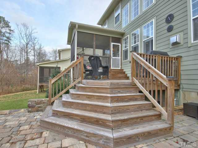 10149 Darling Street Raleigh, NC 27613 - Photo 24 of 25 Another view of the decks from the patio. Exterior Back