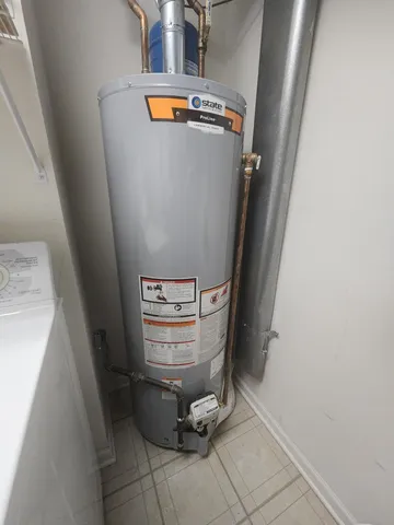 a view of water heater room