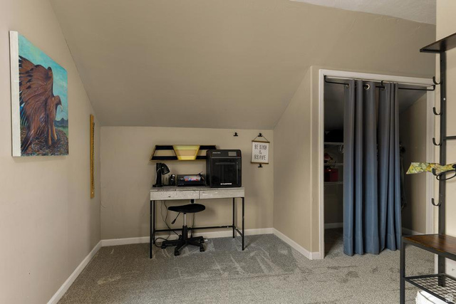 225 Falcon Court Ivins, UT 84738 - Photo 22 of 47 Office area with light carpet and vaulted ceiling