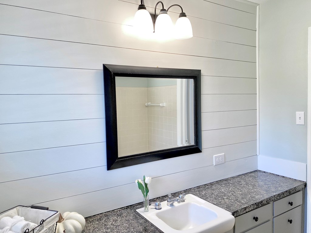 4119 Canady Street Columbus, GA 31909 - Photo 16 of 34 Large vanity with shiplap backsplash
