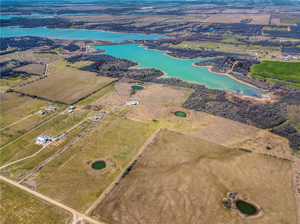 1253 Steinke Road Mart, TX 76664 - Photo 13 of 13 Aerial overview of property's location featuring a large body of water and rural landscape