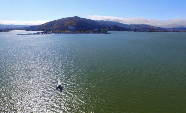 a view of a lake and mountain view