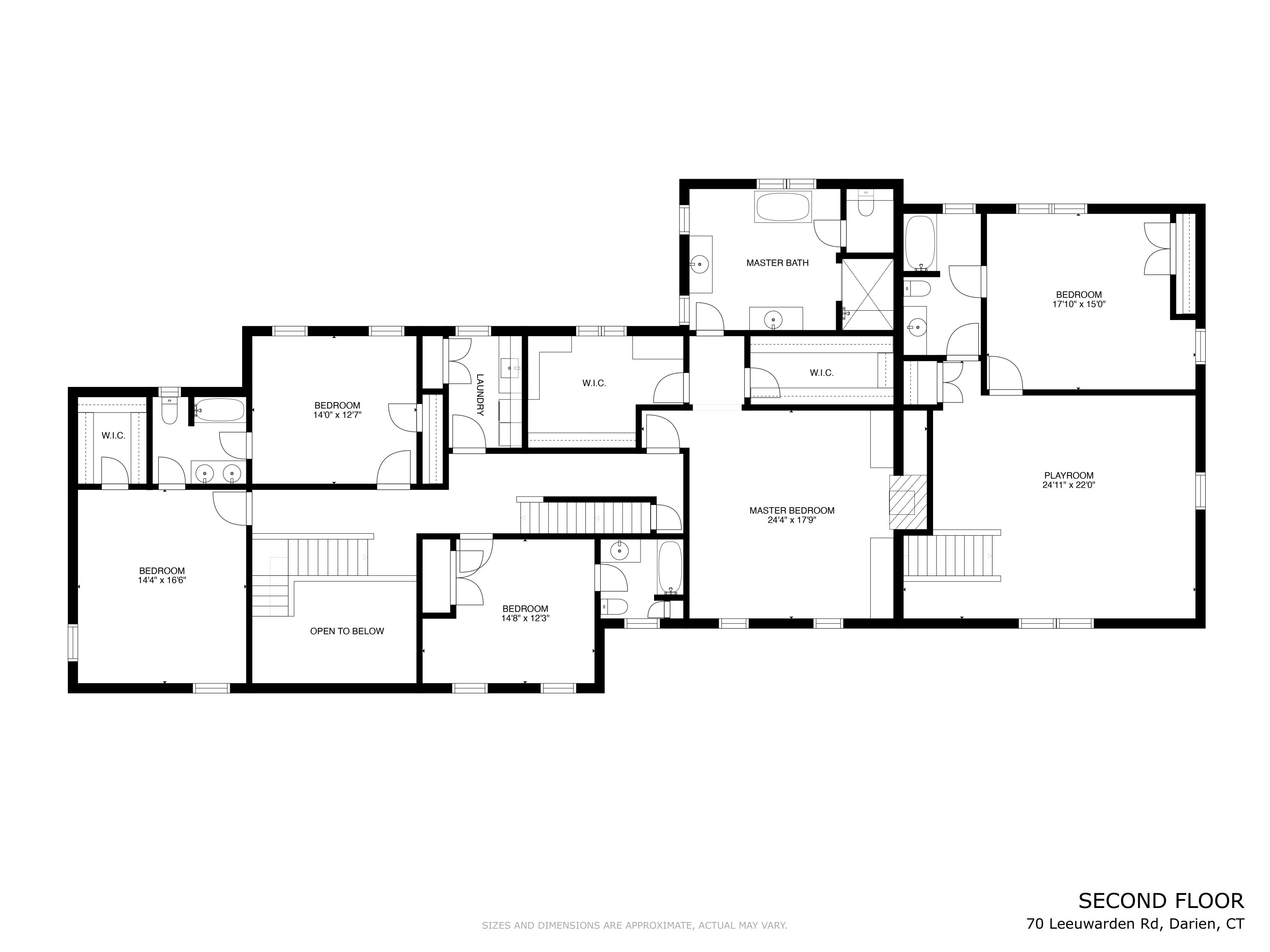 70 Leeuwarden Road Darien, CT 06820 - Photo 31 of 33 70 Leeuwarden Rd 2nd flr - FLOOR PLAN